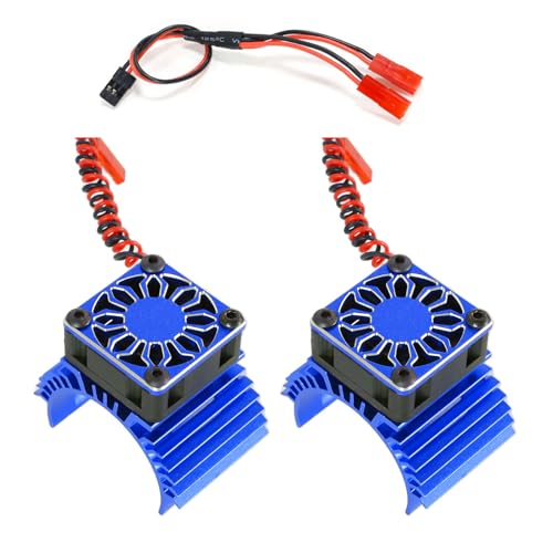 Qcbuegof Hochgeschwindigkeit 36 ​​mm Kühllüfter Für Fernbedienung 36mm Motoren Twin Lüfter Fernbedienung Fahrzeugmodell Zubehör Remote Auto Motor Wärme von Qcbuegof