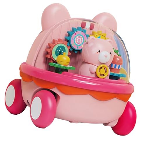 Qcbuegof Inertance Push and Release Autospielzeug Mit Klaren Gears Lustige Cartoon Bear Ausrüstung Autospielzeug Frühes Bildungsspielzeug Für Kleinkinder Transparent von Qcbuegof