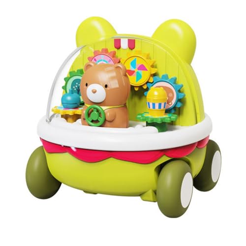 Qcbuegof Inertance Push and Release Autospielzeug Mit Klaren Gears Lustige Cartoon Bear Ausrüstung Autospielzeug Frühes Bildungsspielzeug Für Kleinkinder Transparent von Qcbuegof