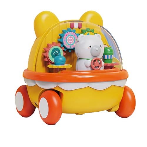 Qcbuegof Inertance Push and Release Autospielzeug Mit Klaren Gears Lustige Cartoon Bear Ausrüstung Autospielzeug Frühes Bildungsspielzeug Für Kleinkinder Transparent von Qcbuegof