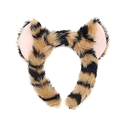Qcbuegof Leoparden-Kostüm-Set, Leopardenohren, Stirnband, Schwanz, Fliege, Tutus, Rock, Kinder, Mädchen, Halloween, Weihnachten, Cosplay, Requisiten, Halloween, Cosplay, für Damen und Herren von Qcbuegof