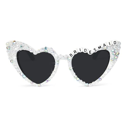 Qcbuegof Lustige Partybrille in Herzform für Junggesellinnenabschiede, Geburtstagsparty, Fotozubehör, Sonnenbrille, Junggesellinnenabschied, Foto von Qcbuegof