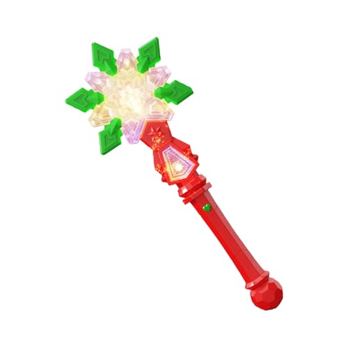 Qcbuegof Mehrzweck LED Leuchte Schneeflocken Zauberstab Spielzeug Für Kinder Musical Weihnachtsschmuck Für Kinder Robuste Kunstplastikmaterialien Weihnachtsfeier Spielzeug Spielzeug von Qcbuegof