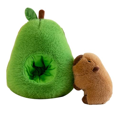 Qcbuegof Mode Weiche Capybaras Plüschpuppen Stylish Schlafzimmer Und Wohnzimmer Dekorative Mode Tragbares Accessoire Für Kinder Büro Schreibtisch Ornament von Qcbuegof