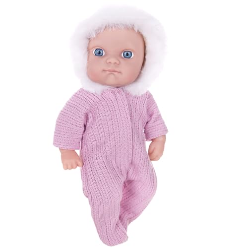 Qcbuegof Realistische Vinyls Babypuppen 8 Zoll Mit Eimerhut Overalls Für Kinder Spielen Realistische Babyneus EIN von Qcbuegof