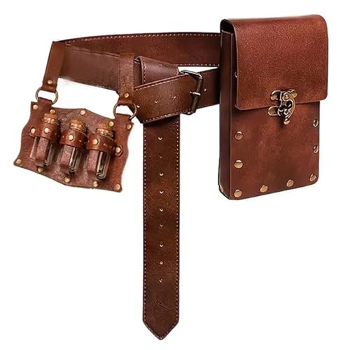 Qcbuegof] Renaissance-Kostüm Bikinsis Zubehör Mittelalter Pirat Trank Flasche Haken Gurt Halloween Renaissance Cosplay Kostüm von Qcbuegof