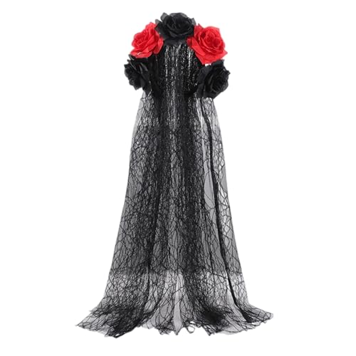 Qcbuegof Rose Blumen Kronen Schleier Halloween Zuckerschädel Kostüme Mexikaner Blume Stirnband Tag der Toten Kopfschmuck Geschenke Halloween Dia De Los Muerto Party Kostüm Qcbuegof Rose Blumen Kronen Schleier Halloween Zuckerschädel Kostüme Mexikaner Blume Stirnband Tag der Toten Kopfschmuck Geschenke Halloween Dia De Los Muerto Party Kostüm von Qcbuegof