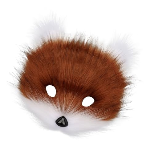 Qcbuegof Wolf Foxes Gesichtsabdeckung Maskerade Gesichtsabdeckung Mit Elastischer Band Für Erwachsene Frauen Girl Cosplay Party Masquerade Halloween Verstellbare Stirnbandmaske von Qcbuegof