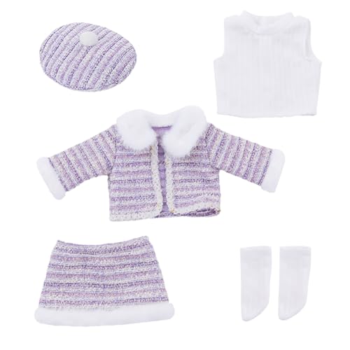 Winter Festlicher Mantel Rock Set für 18/16 Zoll Mädchen Puppen Hut Outfit Mantel Hut Winter Weihnachten Outfit Festlich Puppe Outfit Set Winter Festlicher Mantel Rock Set für 18/16 Zoll Mädchen Puppen Hut Outfit Mantel Hut Winter Weihnachten Outfit Festlich Puppe Outfit Set von Qcbuegof