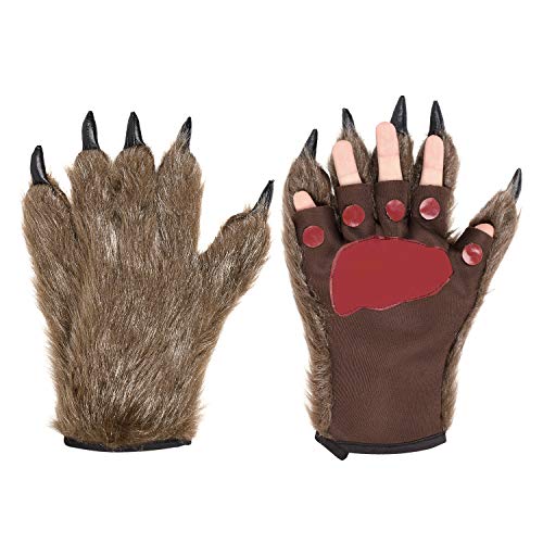 Halloween Handschuhe EIN Paar Wolf Pfote Cosplay Kostüm Dekoration Tiertatzen Warm Plüsch Haarige Monster-Hände Unisex Werwolf Handschuhe für Frauen Männer Halloween Handschuhe EIN Paar Wolf Pfote Cosplay Kostüm Dekoration Tiertatzen Warm Plüsch Haarige Monster-Hände Unisex Werwolf Handschuhe für Frauen Männer von Qchomee