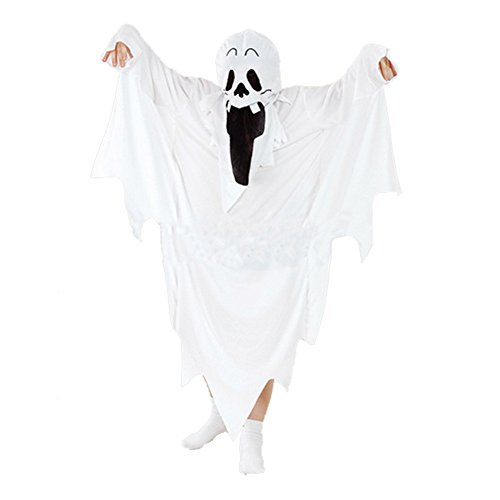 Qchomee Halloween Geister Kostüm Gespenst Kostüm Ghoul Kostüm Kaputze Halloween kostüm Teufel Halloween Umhang Horror für Erwachsene Kinder Einheitsgröße Kinder-kostüm Phantom von Qchomee