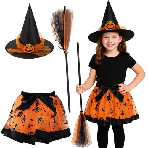 QckZee Halloween Kostüm Kinder, Teufel mit Teufelsflügel Kinderkostüm Piratenkostüm Hexenkostüm Feldermausflügel Cosplay Faschingskostüm für Mädchen Halloween Karneval Fasching Mottoparty (Orange) QckZee Halloween Kostüm Kinder, Teufel mit Teufelsflügel Kinderkostüm Piratenkostüm Hexenkostüm Feldermausflügel Cosplay Faschingskostüm für Mädchen Halloween Karneval Fasching Mottoparty (Orange) von QckZee