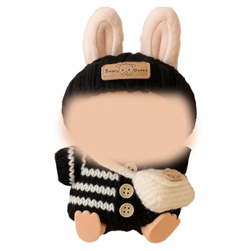 Stylische Puppenkleidung für Doll, Puppen Outfit, 3-teiliges Set mit Schwarzem Pullover, Schwarzer Mütze und Weißer Bärentasche, Ideal für Sammeln und DIY-Projekte, Puppenzubehör Geschenke Stylische Puppenkleidung für Doll, Puppen Outfit, 3-teiliges Set mit Schwarzem Pullover, Schwarzer Mütze und Weißer Bärentasche, Ideal für Sammeln und DIY-Projekte, Puppenzubehör Geschenke von QckZee