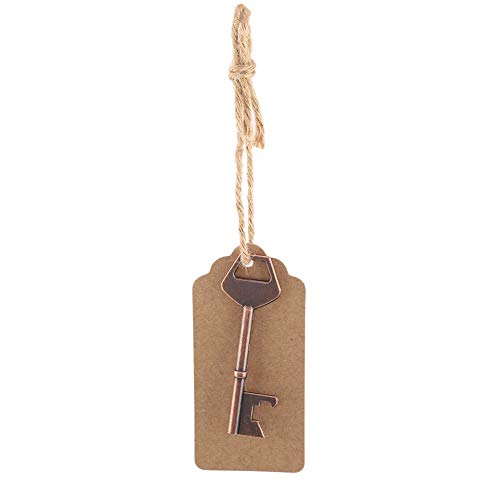 Flaschenöffner, Vintage-Bierflaschenöffner in Skelettschlüsselform, Bierflaschen-Deckelgreifer mit Etikett, Kartenschnur, Arbeitssparender Deckelöffner, Gadgets für (50 Stück + Flaschenöffner, Vintage-Bierflaschenöffner in Skelettschlüsselform, Bierflaschen-Deckelgreifer mit Etikett, Kartenschnur, Arbeitssparender Deckelöffner, Gadgets für (50 Stück + von Qcwwy
