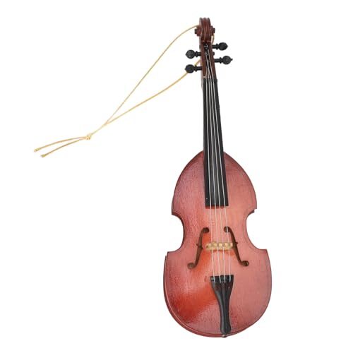 Holz Miniatur Bass Gitarrendekorationen, Mini Musikinstrumente Gitarrenfiguren Ornament mit Lanyard Puppenhauszubehör für die Dekoration von Home Schreibtisch Büro Bücherregal Holz Miniatur Bass Gitarrendekorationen, Mini Musikinstrumente Gitarrenfiguren Ornament mit Lanyard Puppenhauszubehör für die Dekoration von Home Schreibtisch Büro Bücherregal von Qcwwy