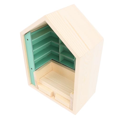 Miniatur Bücherregal Doll House Bücherregal, 1: 12 Skala Holzkostenbuchhandel Dekorative Mehrstufige Puppenmöbel Display Regal Gravings Dollhouse Books Regale für Zuhause von Qcwwy
