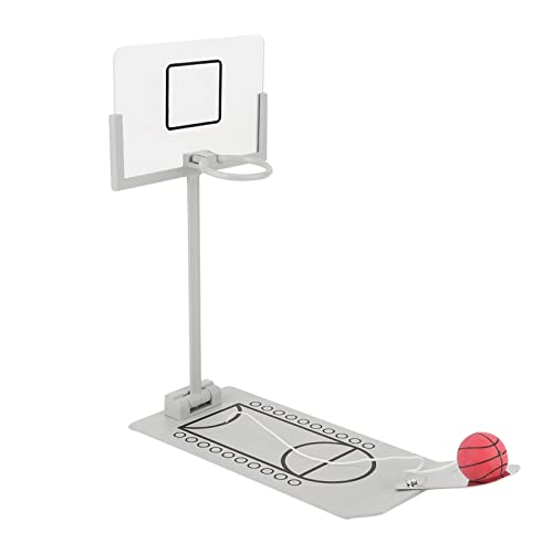 Miniatur-Desktop-Basketballkorbspielzeug, Metallkonstruktion, Federbelasteter Rückprall, Lustige Rebound-Spieltisch-Basketballmaschine, Desktop-Ornament für Basketballliebhaber von Qcwwy
