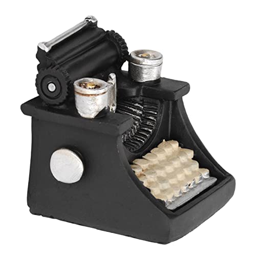 Miniatur-Schreibmaschine aus Kunstharz Im Vintage-Stil, Puppenhaus-Dekorations-Requisiten für den Maßstab 1:6, Retro-Nostalgie-Design von Qcwwy