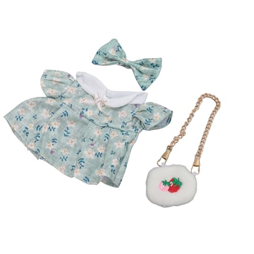 Qcwwy Plüschpuppenkleid, Puppenkleidungs-Kostümset für 7,8-Zoll-weiche Stoffpuppen, Baumwollpuppenspielzeug, Dekoration, Rock, Fliege, Anziehkleidung für Puppen, Modeset mit Qcwwy Plüschpuppenkleid, Puppenkleidungs-Kostümset für 7,8-Zoll-weiche Stoffpuppen, Baumwollpuppenspielzeug, Dekoration, Rock, Fliege, Anziehkleidung für Puppen, Modeset mit von Qcwwy