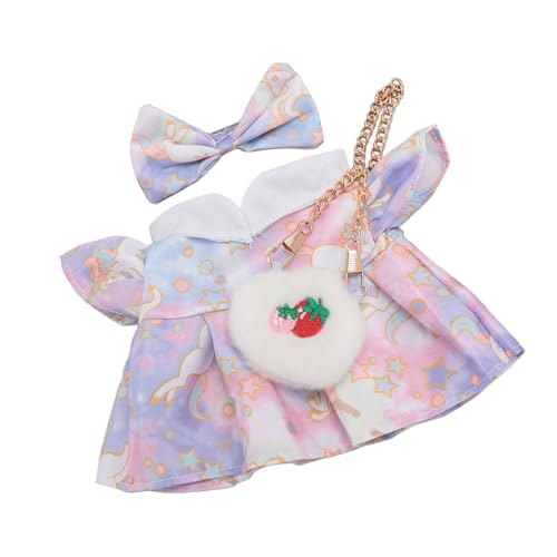Qcwwy Plüschpuppenkleid, Puppenkleidungs-Kostümset für 7,8-Zoll-weiche Stoffpuppen, Baumwollpuppenspielzeug, Dekoration, Rock, Fliege, Anziehkleidung für Puppen, Modeset mit Qcwwy Plüschpuppenkleid, Puppenkleidungs-Kostümset für 7,8-Zoll-weiche Stoffpuppen, Baumwollpuppenspielzeug, Dekoration, Rock, Fliege, Anziehkleidung für Puppen, Modeset mit von Qcwwy