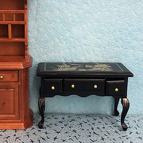 Qcwwy 1:12 Puppenhaus-Vintage-Holzschreibtisch für das Studienzimmerdekor für Puppenhauszubehör, Sicheres Umweltfreundliches Material, Stilvolles Design, Aufmerksamkeit und Verbesserung der Qcwwy 1:12 Puppenhaus-Vintage-Holzschreibtisch für das Studienzimmerdekor für Puppenhauszubehör, Sicheres Umweltfreundliches Material, Stilvolles Design, Aufmerksamkeit und Verbesserung der von Qcwwy