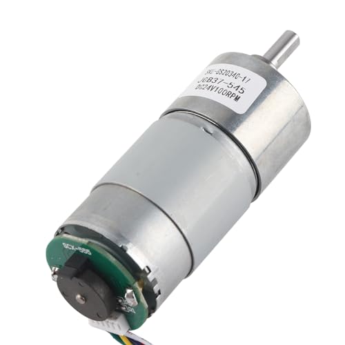 Qcwwy 12-V-Encoder-Zahnradmotor für Intelligente Geräte und Monitore, Langlebige Allmetallkonstruktion, 10 Bis 1500 U/Min-Geschwindigkeit, Geeignet für Türschlösser und Grillmaschinen (24 V, Qcwwy 12-V-Encoder-Zahnradmotor für Intelligente Geräte und Monitore, Langlebige Allmetallkonstruktion, 10 Bis 1500 U/Min-Geschwindigkeit, Geeignet für Türschlösser und Grillmaschinen (24 V, von Qcwwy