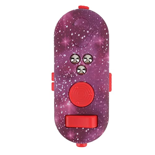 Qcwwy 13 in 1 Fidget Toy Controller Pad, Tragbares Entspannungsstress -Sensorikspielzeug mit Zahnradknöpfen Rollen Zum Entfernen von Angststress Langweilig (10 Sterne Lila) von Qcwwy