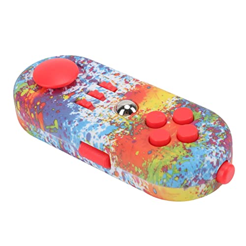 Qcwwy 13 in 1 Fidget Toy Controller Pad, Tragbares Entspannungsstress -Sensorikspielzeug mit Zahnradknöpfen Rollen Zum Entfernen von Angststress Langweilig (11 Graffiti-Farbe) von Qcwwy