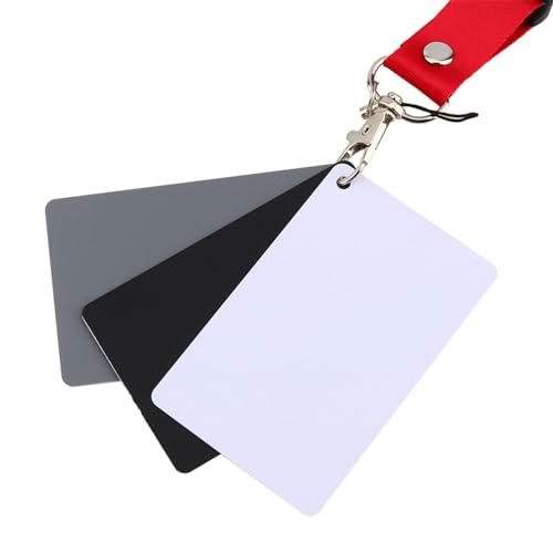 Qcwwy 3 in 1 18% Grey Card Set für Digitale Fotografie - Professionelle Farbbalance -Karten, Leichtes Haltbares Material, für Exposition und Farb/Weißabgleich Qcwwy 3 in 1 18% Grey Card Set für Digitale Fotografie - Professionelle Farbbalance -Karten, Leichtes Haltbares Material, für Exposition und Farb/Weißabgleich von Qcwwy