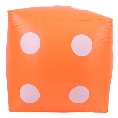 Qcwwy Aufblasbare PVC -Würfel für Outdoor -Spiele, Tragbare Spielzeug für und Erwachsene, Rot/Blau/Grün, Umfassen 1 Knochen, Geeignet für Partyunterricht (ORANGE) von Qcwwy