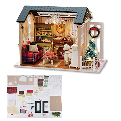 Qcwwy DIY Miniature Dollhouse Kit DIY Miniatur House Kit Dollhouse, 3D -Holzhandwerk Winziges Hausmodell Mini Tiny House für Mädchen Festivals Qcwwy DIY Miniature Dollhouse Kit DIY Miniatur House Kit Dollhouse, 3D -Holzhandwerk Winziges Hausmodell Mini Tiny House für Mädchen Festivals von Qcwwy