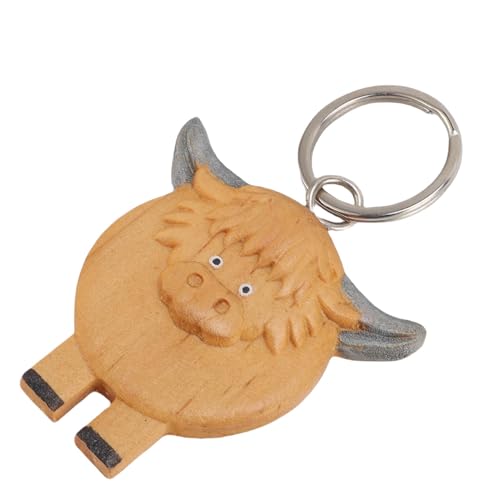 Qcwwy Exquisite Highland Cow Keychain Holzhochtier -Schlüsselring, Vielseitiger Bag Anhänger Schlüsselbund für Geschenke Qcwwy Exquisite Highland Cow Keychain Holzhochtier -Schlüsselring, Vielseitiger Bag Anhänger Schlüsselbund für Geschenke von Qcwwy