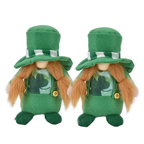 Qcwwy Gnomes Puppe, Glück Glück und Wohlstand Grüne Zwergpuppe für Familien- oder Freunde Handgefertigtes Gnom -Puppen für (Green Leaf Festival-Puppe für Damen) von Qcwwy