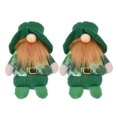 Qcwwy Gnomes Puppe, Glück Glück und Wohlstand Grüne Zwergpuppe für Familien- oder Freunde Handgefertigtes Gnom -Puppen für (Green Leaf Festival-Puppe für Herren) von Qcwwy