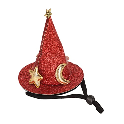 Qcwwy Hamster Hat, Mini Small Tierhut Lizard Halloween Witch mit verstellbarem Gürtel für bärtigen Drachen -Meerschweinchen Igel Chinchilla Ferret, Premium-Material, Best Pet (Rot) von Qcwwy
