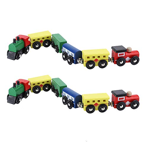 Qcwwy Holzspielzeugzug Set Kreative Bausteine ​​für für Bildung Spielzeug Kindergärtner Büro Hotel Dekor 2set Holzautos für die Versammlung von Qcwwy