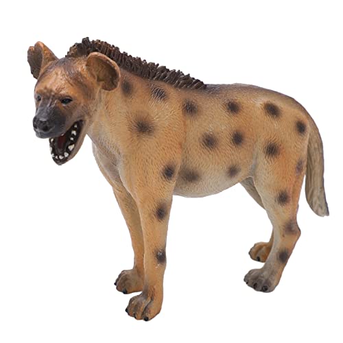 Qcwwy Hyänen-Figur, Tierspielzeug, Realistisches Tierspielzeug aus Kunststoff Im Wildstil für Jungen und Mädchen ab 5 Jahren, Interessante Lebendige Tierverzierung für Büro-Desktops von Qcwwy