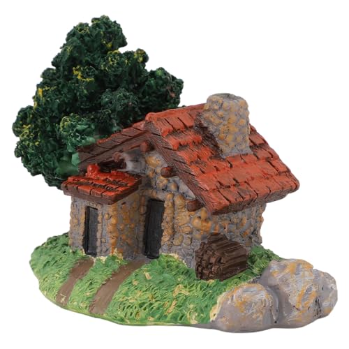 Qcwwy Landscape House Figur Landscape House Figur Gefertigt für die Bonsai -Gartendekoration (Kleines Steinhaus) von Qcwwy