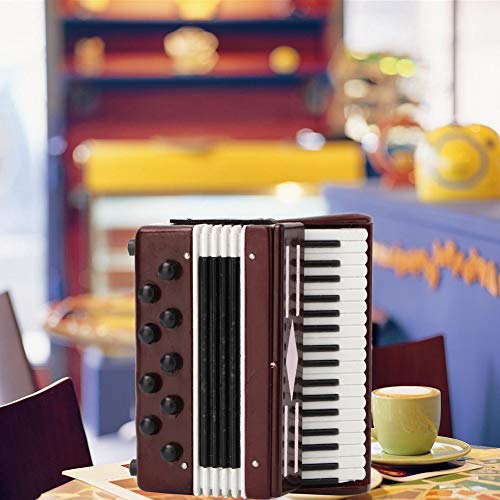 Qcwwy Miniatur -Holz -Akkordeon Modell Exquisite Dekoration 6 cm Mini Desktop Akkordeon für Home Office Tilia Material von Qcwwy