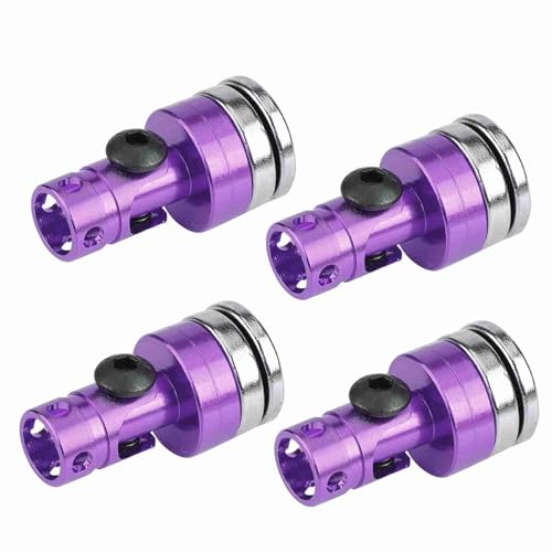 Qcwwy Model Car Accessoires Posthalter 4PCS SCX10 1:10 Elektrisches RC -Auto Hochwertiges Metallguss Glatt (Purple) von Qcwwy