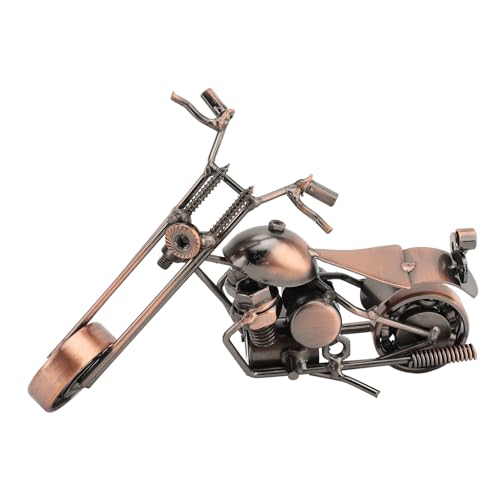 Qcwwy Motorradmodell aus Verkupfertem Eisen, Handgefertigtes Dekoratives Fahrrad mit Drehbaren Rädern, Cooles Schreibtischornament Im Cruiser-Stil für Zuhause und Büro Qcwwy Motorradmodell aus Verkupfertem Eisen, Handgefertigtes Dekoratives Fahrrad mit Drehbaren Rädern, Cooles Schreibtischornament Im Cruiser-Stil für Zuhause und Büro von Qcwwy