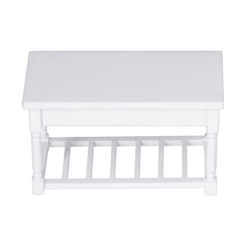 Qcwwy Müde 1:12 Holz Nachttisch für Puppenhaus, Attraktive Dekor für Puppenschlafzimmer, Geeignet für Accessoires für, Ideal für das Wohnzimmer von Qcwwy
