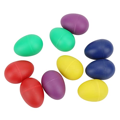 Qcwwy Musical Egg Shakers Set, Farbenfrohe Kunstspielzeug für das Handspiel in Hand und das Rhythmus -Training für Kinder, 10pcs für Kinder von Qcwwy