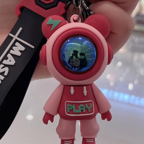 Qcwwy Niedlicher Bärenschlüsselkettenanhänger, Lebendiges Design, Kompakte und Bequeme, Umweltfreundliche Materialien, Vielseitige Dekoration, Weit Verbreitete, Silikon und Metall für Frauen, (PINK) Qcwwy Niedlicher Bärenschlüsselkettenanhänger, Lebendiges Design, Kompakte und Bequeme, Umweltfreundliche Materialien, Vielseitige Dekoration, Weit Verbreitete, Silikon und Metall für Frauen, (PINK) von Qcwwy