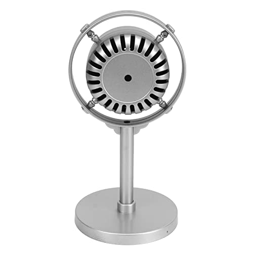 Qcwwy Schießen von Props Props Nostalgische Mikrofonprops für Antiquitätendekorationskollecter Klassische Mikrofonmodell Stufe Photographie Party Dekoration Retro Dekor Mikrofon Retro (Silver) von Qcwwy