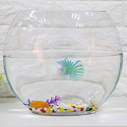 Qcwwy Simulation Lion Fisch Leuchtet Aquarium Fischtankdekor für Unterwasserszene Lebendiges Blaues Silikon für Fischtankdekoration (Blue) von Qcwwy