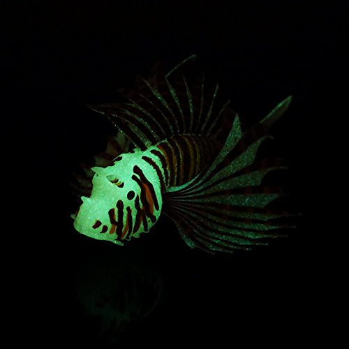 Qcwwy Simulation Lion Fisch Leuchtet Aquarium Fischtankdekor für Unterwasserszene Lebendiges Blaues Silikon für Fischtankdekoration (Purple) von Qcwwy