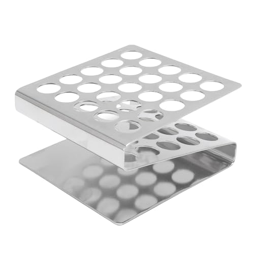Qcwwy Z -Form Testrohr Ständer Z Form Testrohr Rack 25 Löcher 304 Edelstahl Stahl Stapelstapeler Labor -Testrohrhalter Organizer Halter für ≤ 17 Mm von Qcwwy