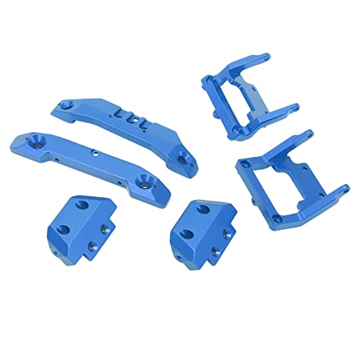 RC 1/18 Aluminiumlegierung Upgrade-Teile für Traxxas Latrax Teton 1/18 Vorne Hinten Stoßstangenplatte (Blau) von Qcwwy