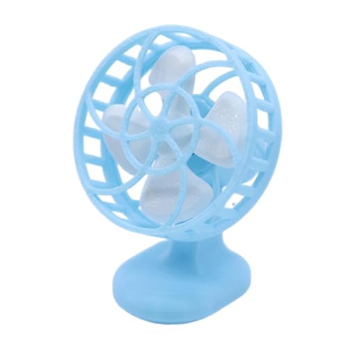 Qectial 1/12 Puppenhaus Miniaturventilator, Mini Tischventilator, Puppenhausmöbel für Mikrolandschaften, DIY Projekte, Partygeschenke, Zubehör, Blau Qectial 1/12 Puppenhaus Miniaturventilator, Mini Tischventilator, Puppenhausmöbel für Mikrolandschaften, DIY Projekte, Partygeschenke, Zubehör, Blau von Qectial